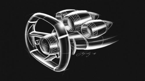 Torna la De Tomaso - image P72-steering-wheel-cluster-sketch-c-500x280 on https://motori.net