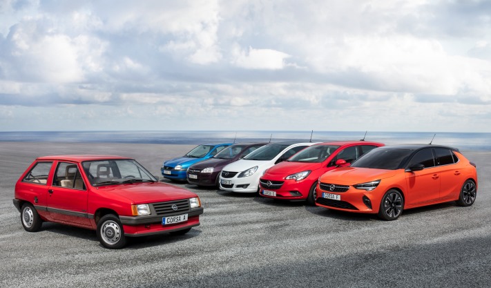 E’ in arrivo una nuova Opel Corsa - image Opel-Corsa-6-generazioni on https://motori.net