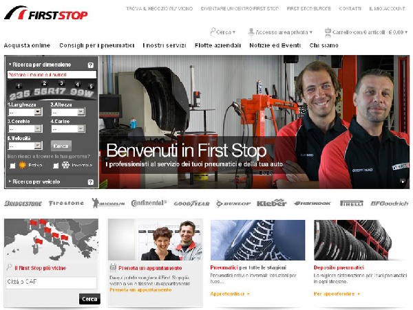 First Stop lancia l’e-commerce - image Portale-First-Stop on https://motori.net